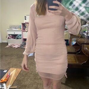 Derek Heart Soft Pink Long Sleeve Dress